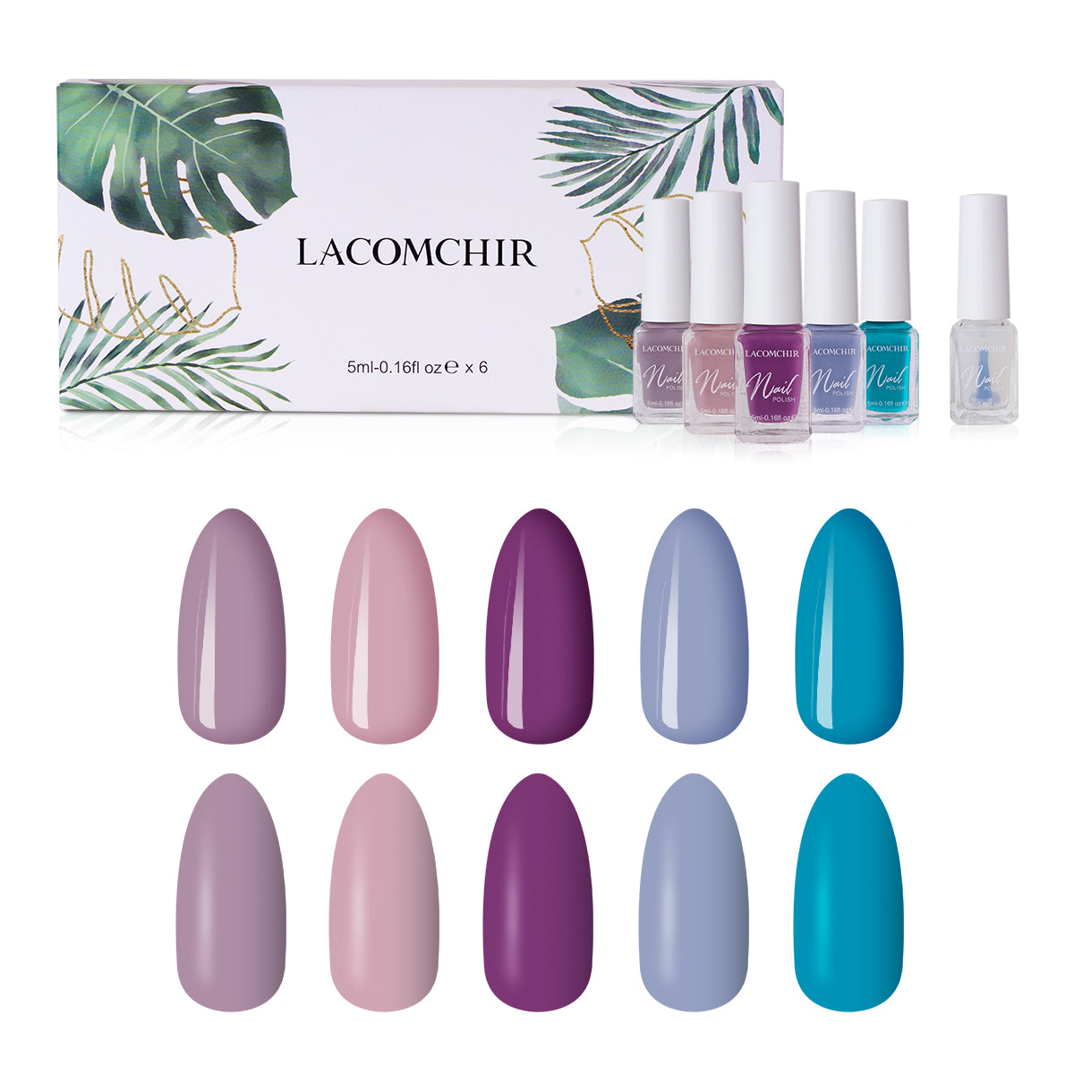 Water Based Nail Polish Set 5ml*6pcs